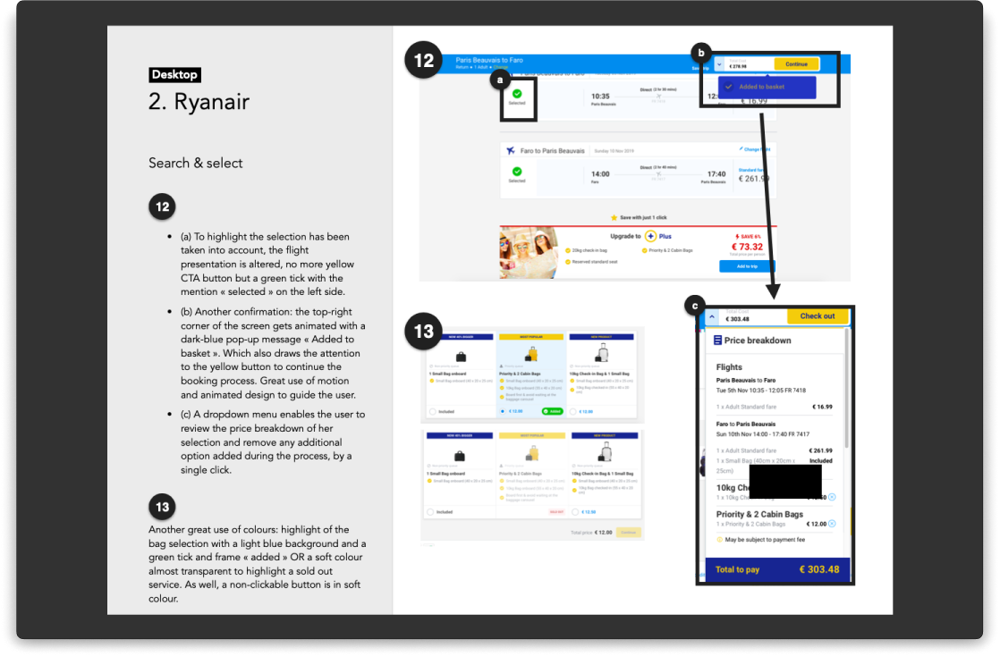 Fly UX Benchmark Analysis